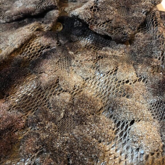 Vintage 90s lace crochet button up shirt top - Picture 3 of 16